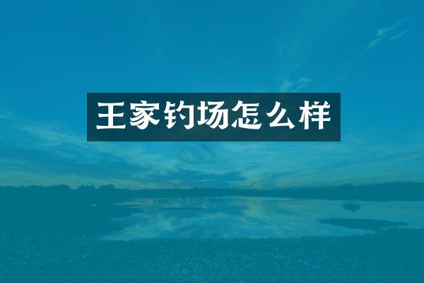 王家钓场怎么样
