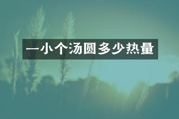 一小个汤圆多少热量