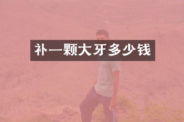 补一颗大牙多少钱
