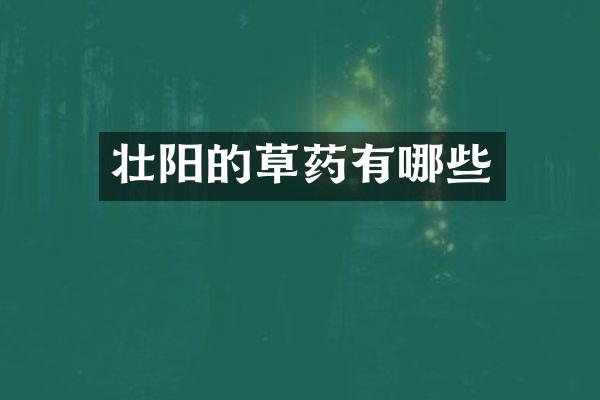 壮阳的草药有哪些