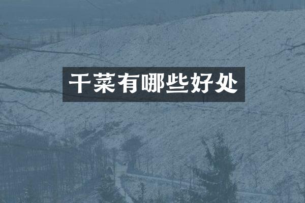 干菜有哪些好处