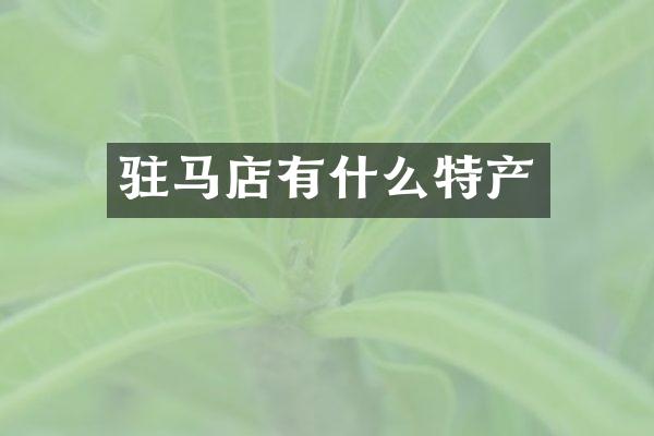 驻马店有什么特产