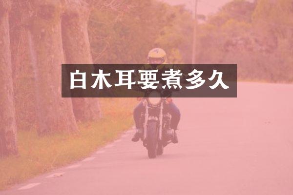 白木耳要煮多久