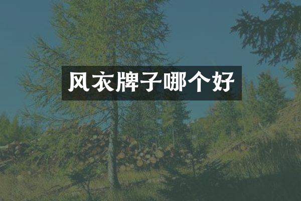 风衣牌子哪个好