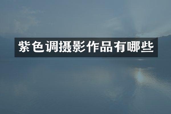 紫色调摄影作品有哪些