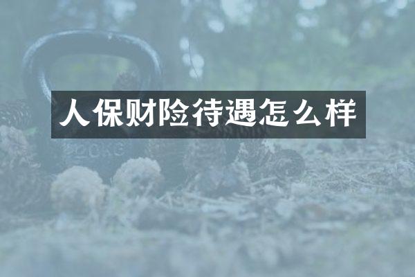 人保财险待遇怎么样