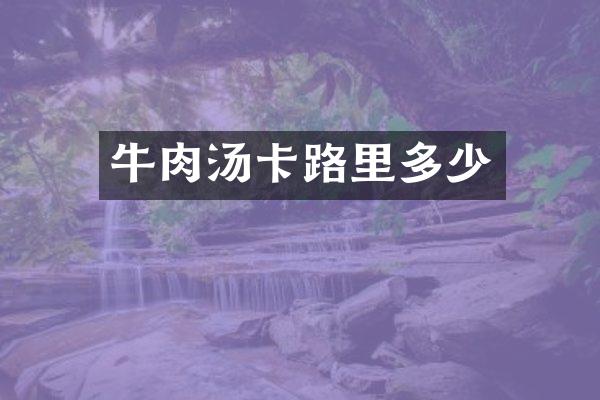 牛肉汤卡路里多少