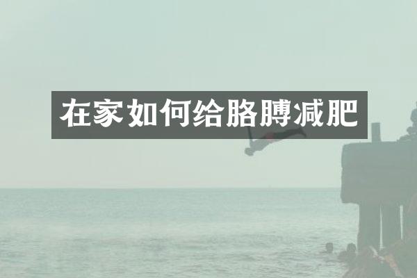 在家如何给胳膊减肥