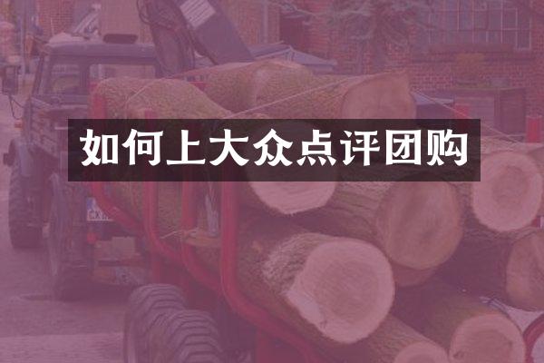 如何上大众点评团购