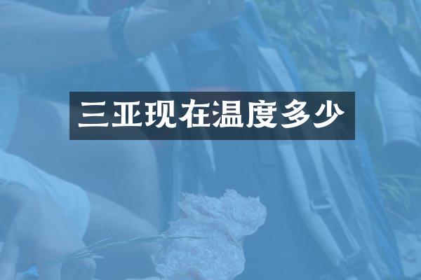 三亚现在温度多少