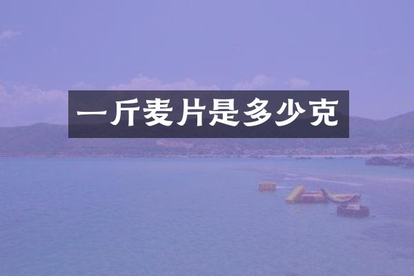 一斤麦片是多少克