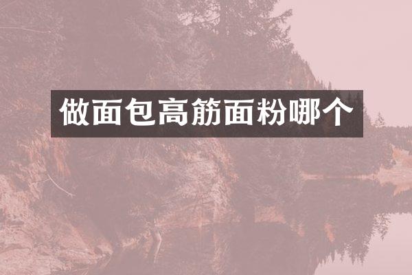做面包高筋面粉哪个