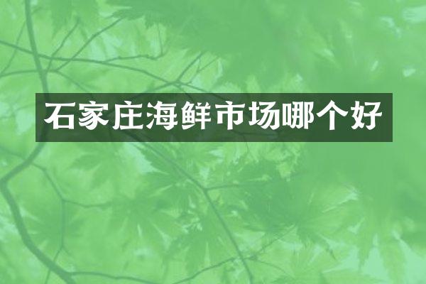 石家庄海鲜市场哪个好