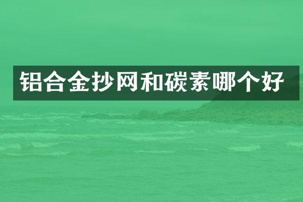 铝合金抄网和碳素哪个好