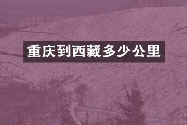 重庆到西藏多少公里