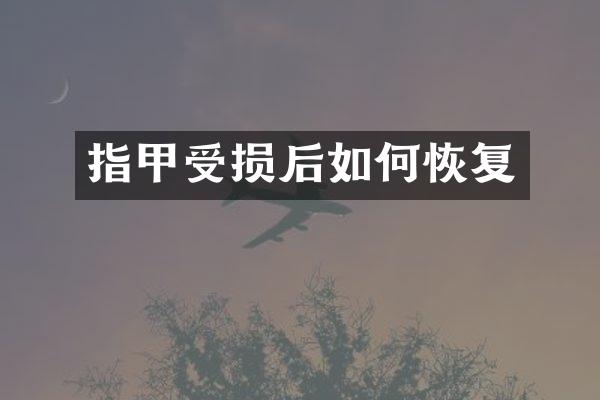 指甲受损后如何恢复