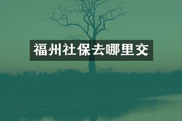 福州社保去哪里交