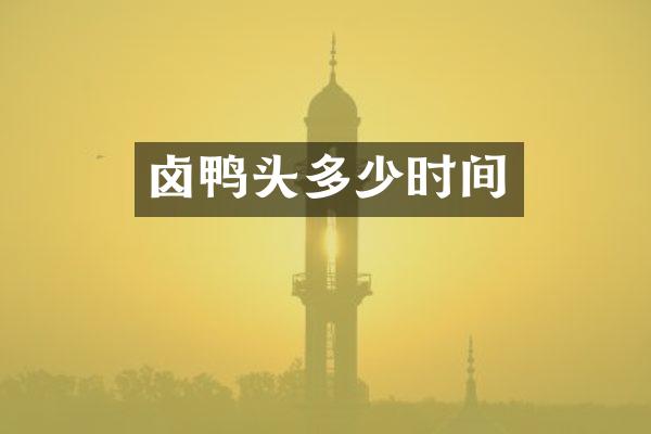 卤鸭头多少时间