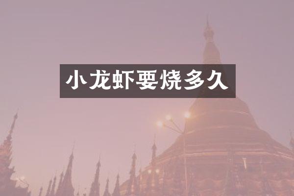 小龙虾要烧多久