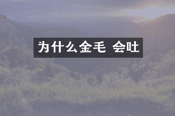 为什么金毛 会吐
