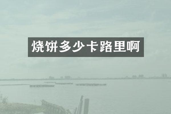 烧饼多少卡路里啊