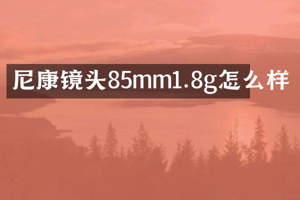 尼康镜头85mm1.8g怎么样