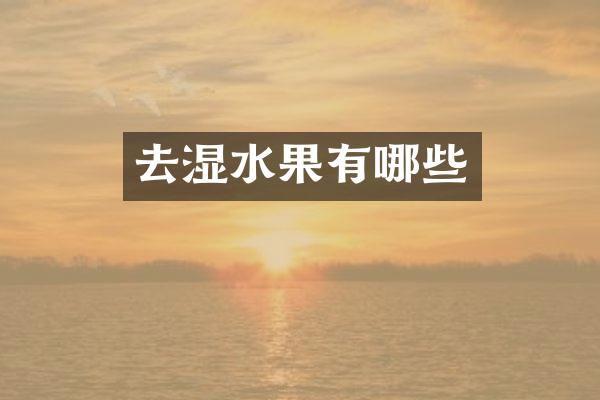 去湿水果有哪些