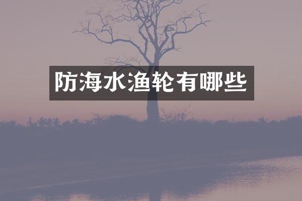 防海水渔轮有哪些