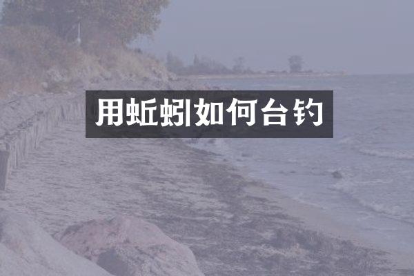 用蚯蚓如何台钓