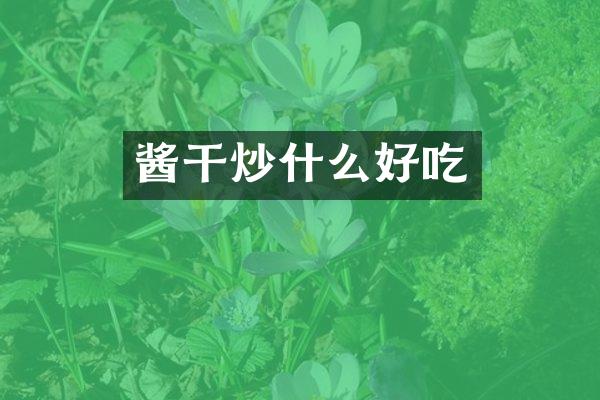 酱干炒什么好吃