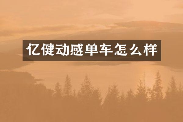 亿健动感单车怎么样