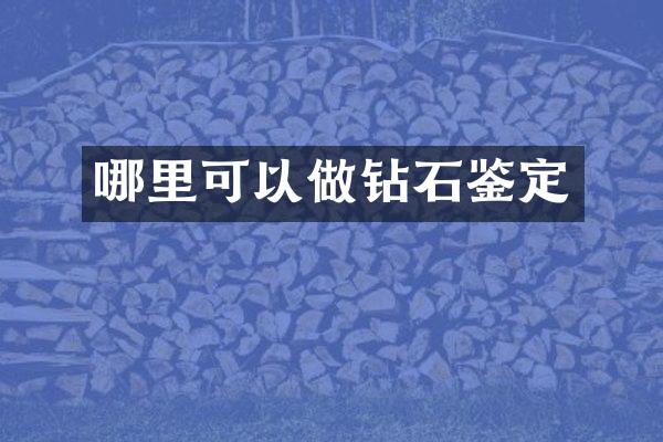 哪里可以做钻石鉴定