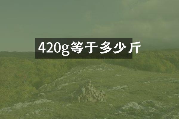 420g等于多少斤