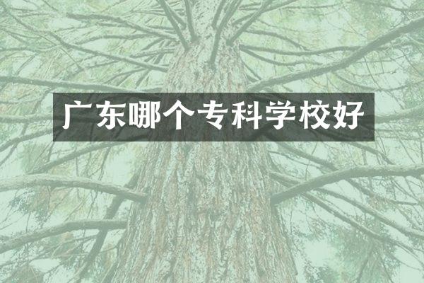 广东哪个专科学校好