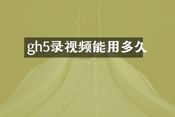 gh5录视频能用多久