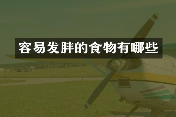 容易发胖的食物有哪些