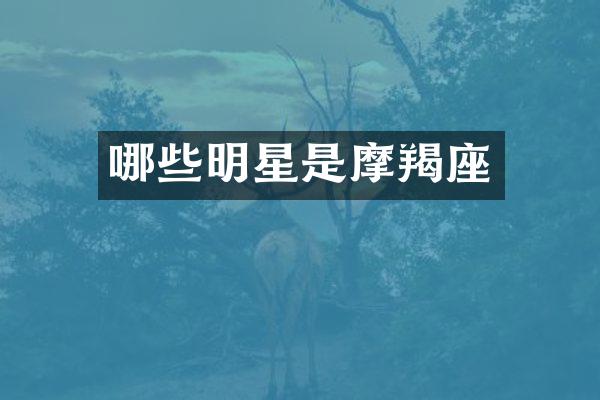 哪些明星是摩羯座