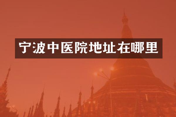 宁波中医院地址在哪里