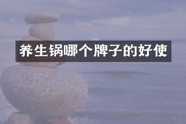 养生锅哪个牌子的好使