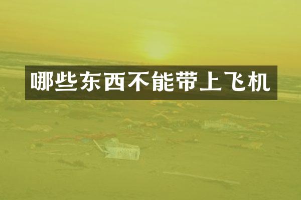 哪些东西不能带上飞机