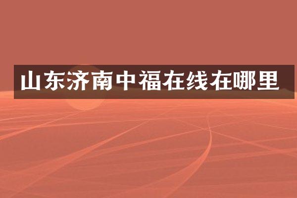 山东济南中福在线在哪里