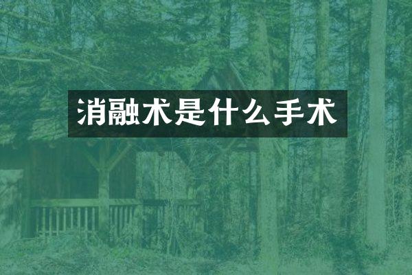 消融术是什么手术