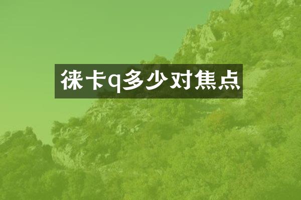 徕卡q多少对焦点