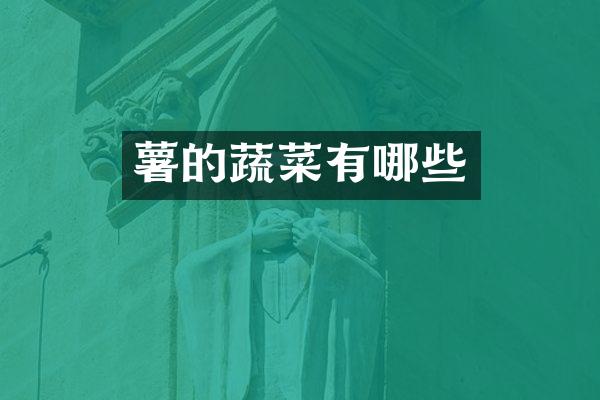 薯的蔬菜有哪些