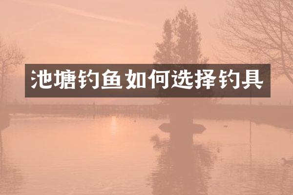 池塘钓鱼如何选择钓具