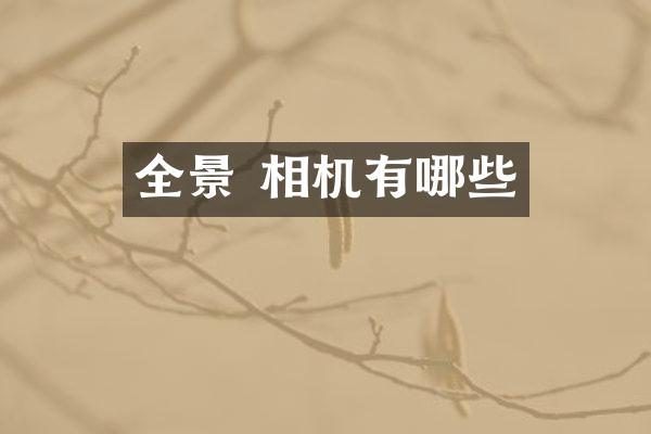 全景 相机有哪些