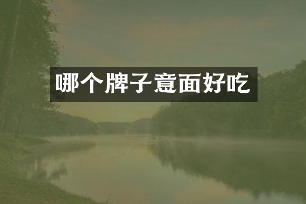 哪个牌子意面好吃