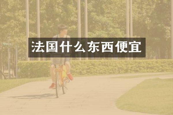 法国什么东西便宜