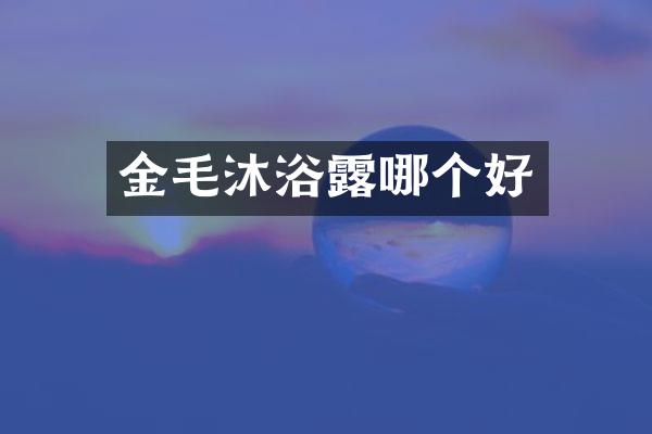 金毛沐浴露哪个好
