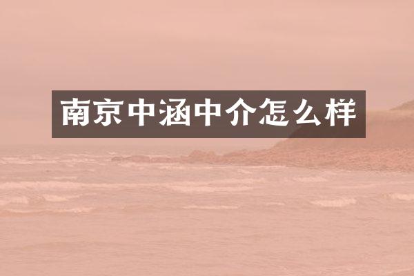 南京中涵中介怎么样